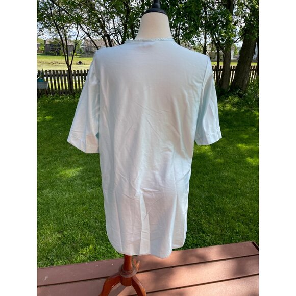 Vintage Stardust Light Blue Nightgown With Lace Collar & Tie Neck Detail Womens - Picture 4 of 7